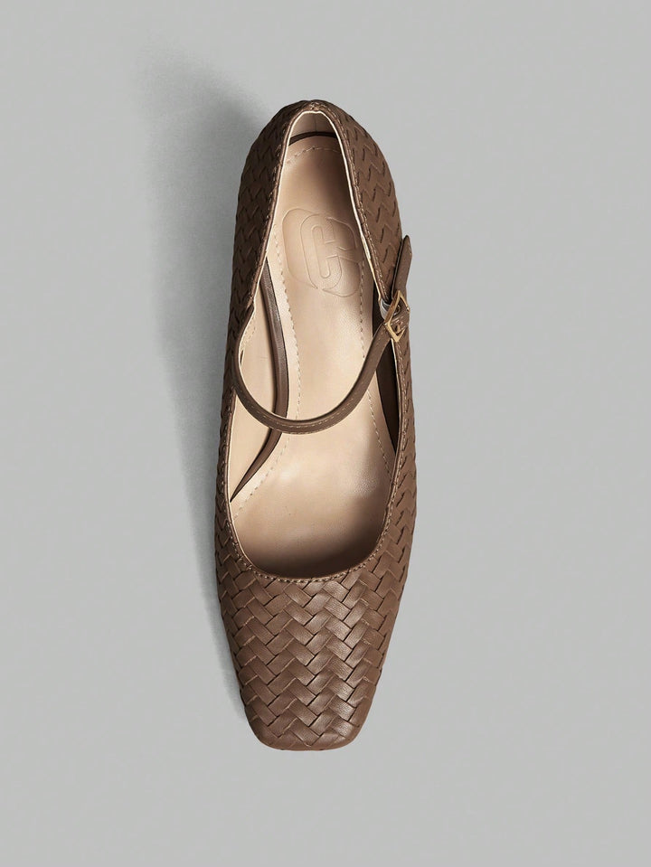 Pantofi cu toc SHEIN, maro