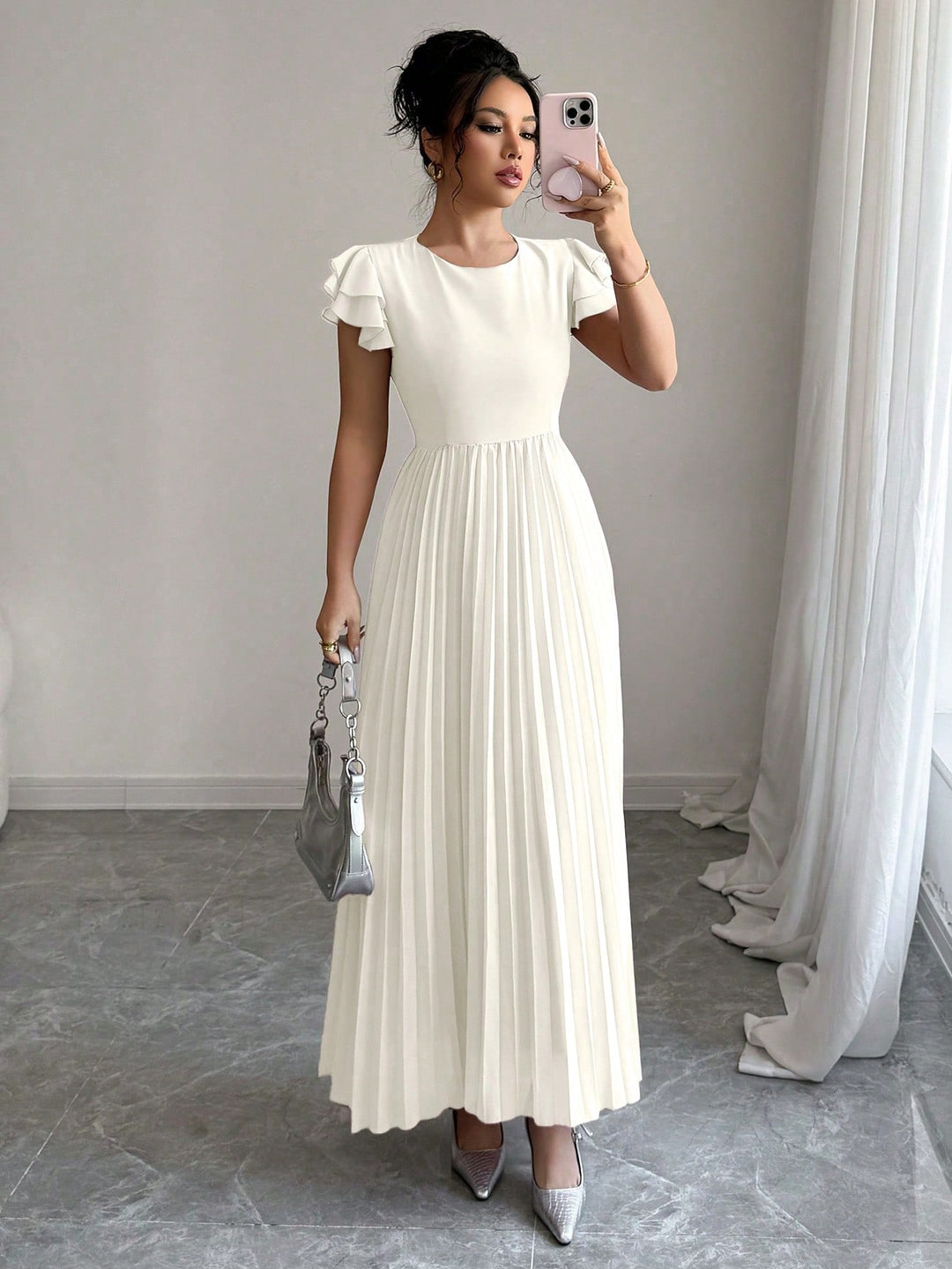 Rochie maxi SHEIN, bej