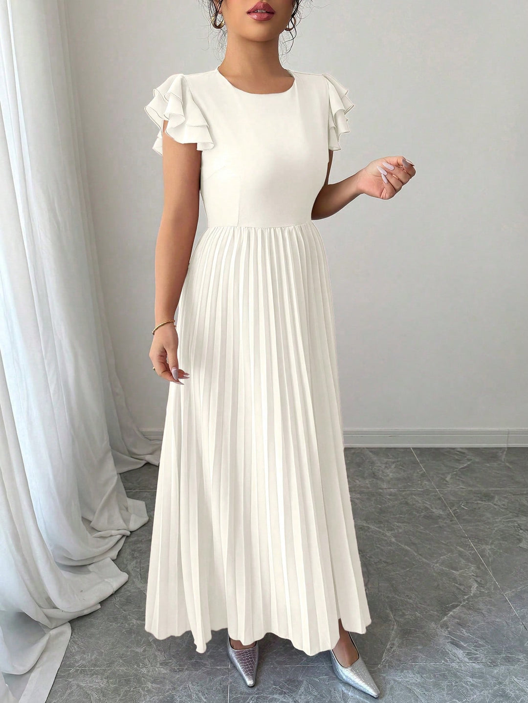 Rochie maxi SHEIN, bej