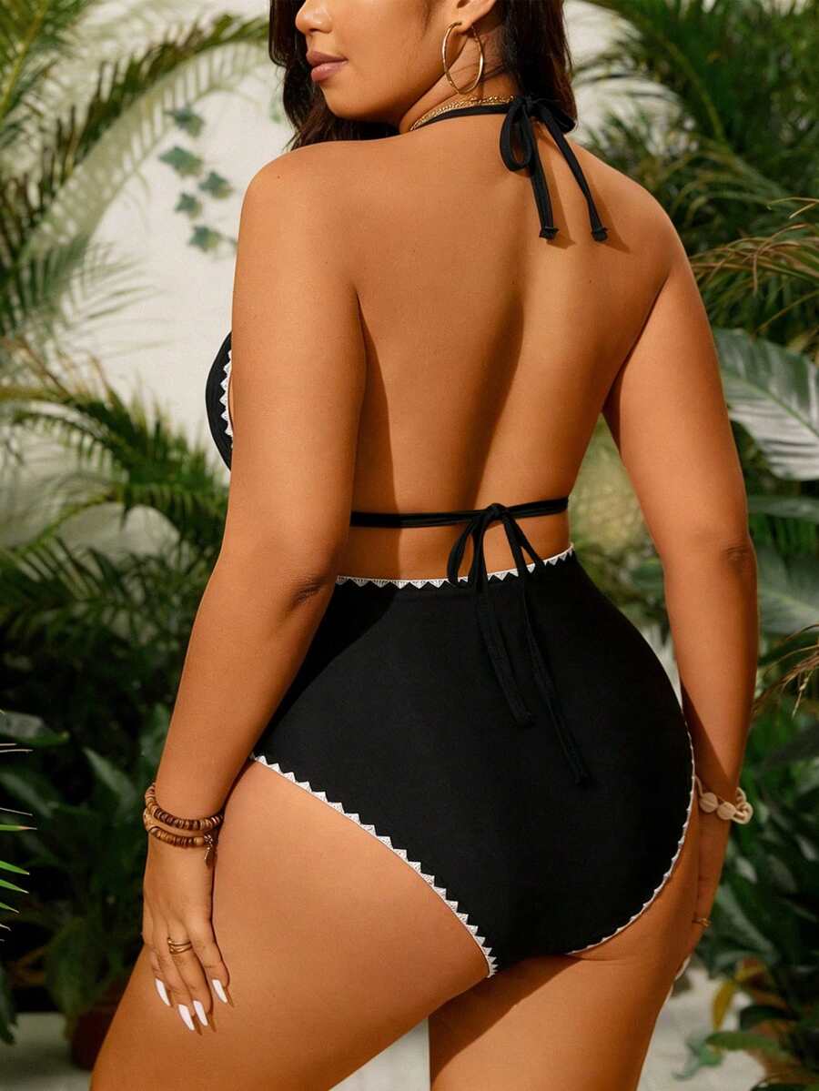 Costum de baie întreg SHEIN, negru