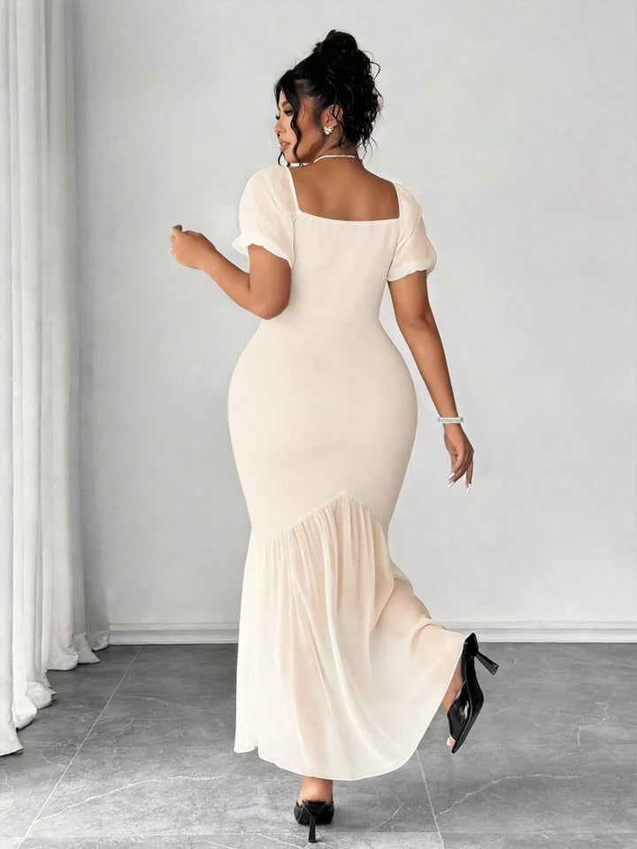 Rochie maxi SHEIN, crem