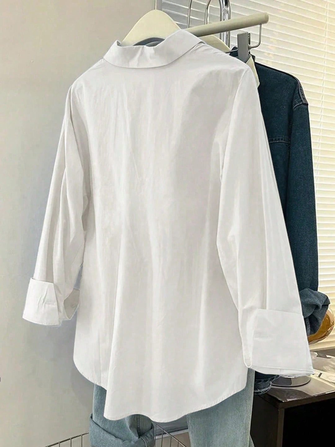 Cămașă casual SHEIN, alb