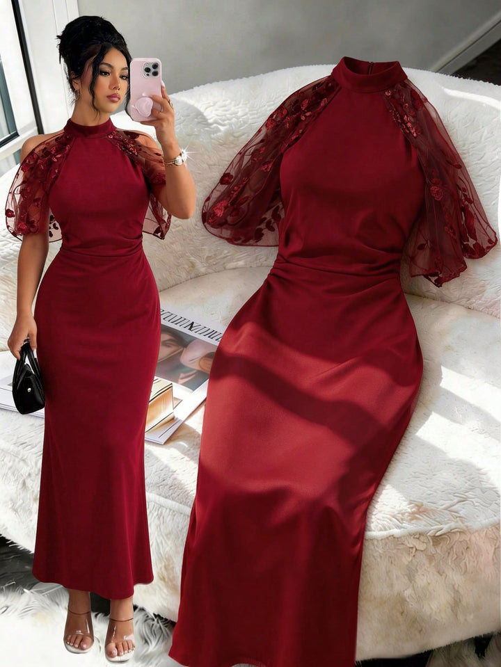 Rochie maxi SHEIN, vișiniu