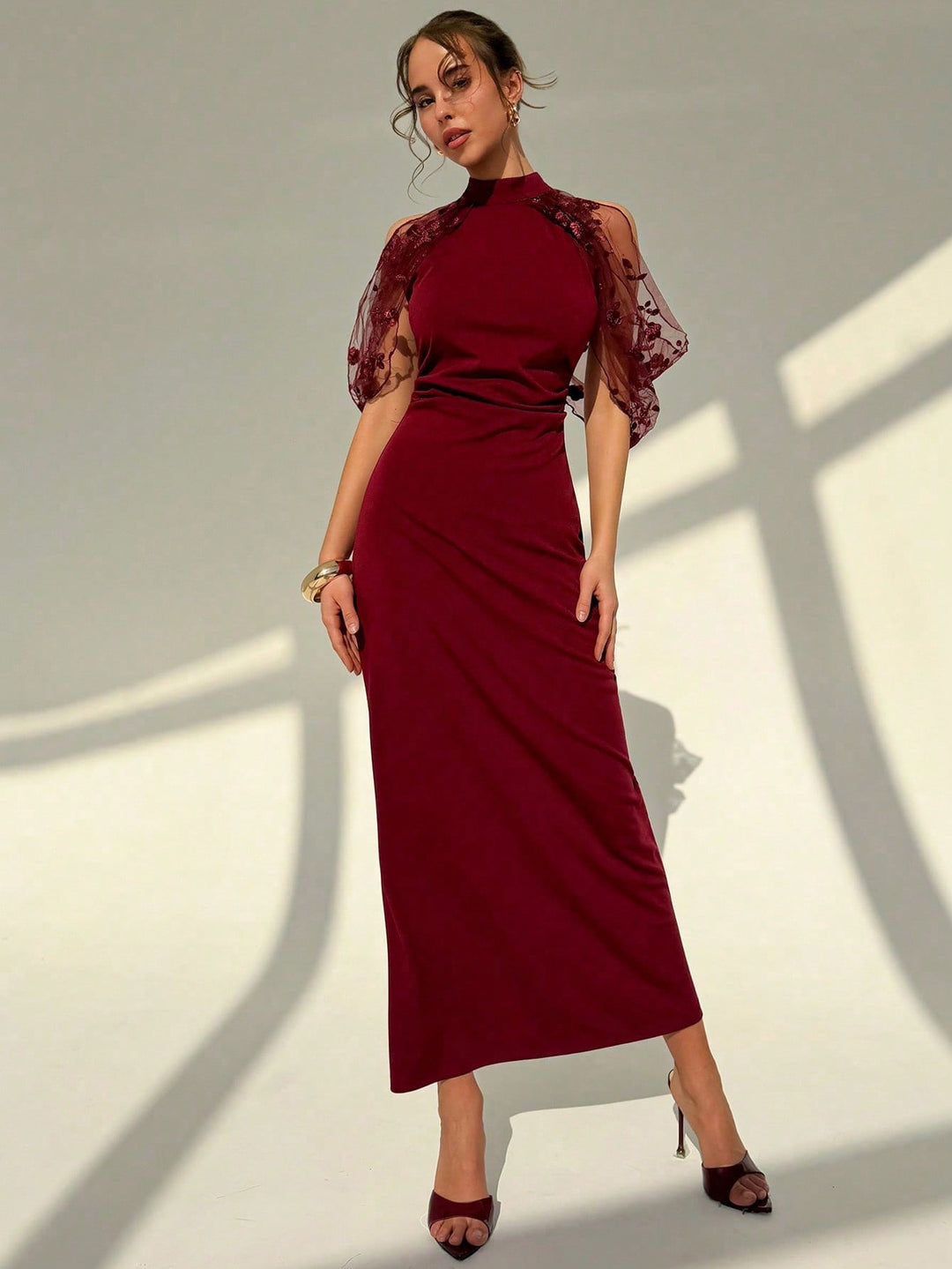 Rochie maxi SHEIN, vișiniu