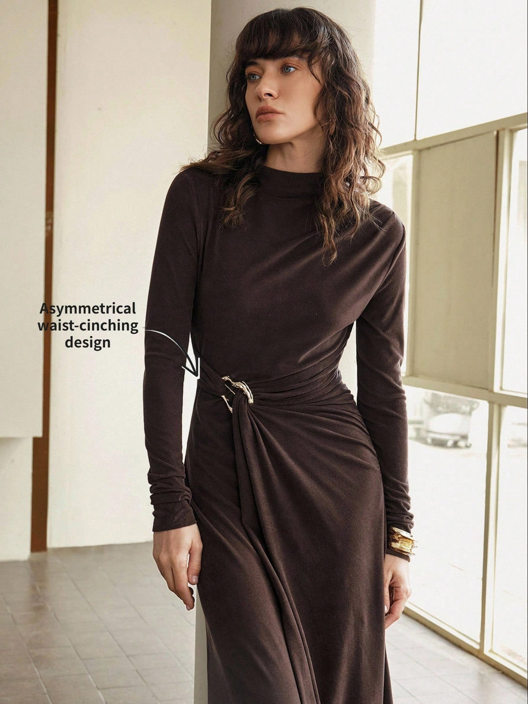 Rochie maxi SHEIN, maro