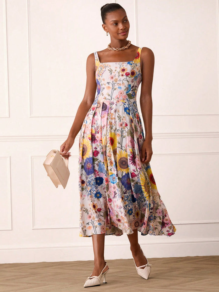 Rochie midi SHEIN, mix culori