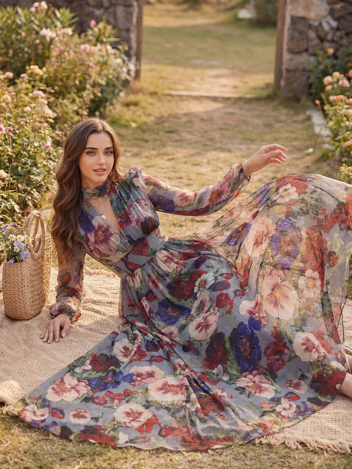 Rochie maxi SHEIN, mix culori