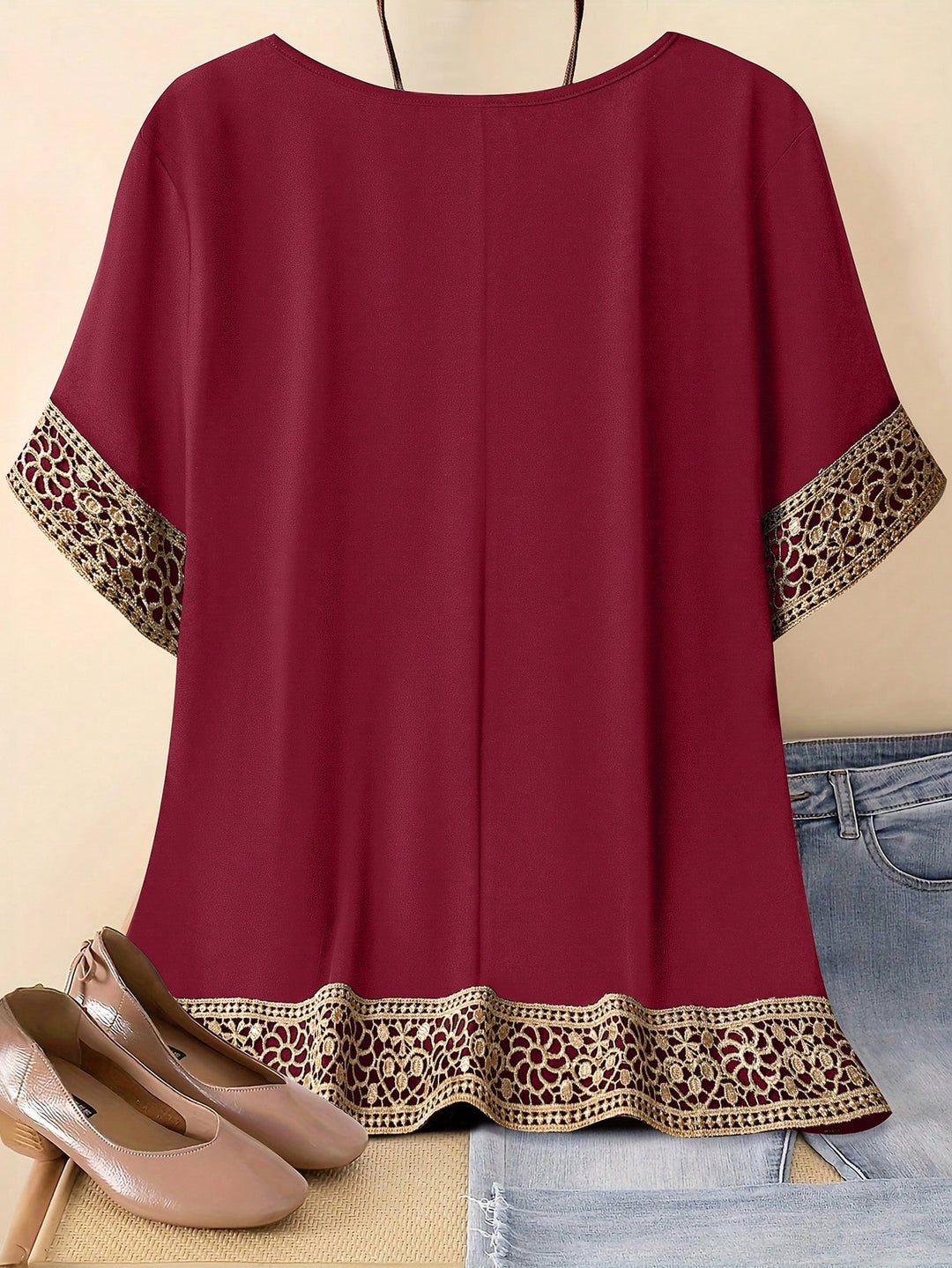 Tricou SHEIN, vișiniu