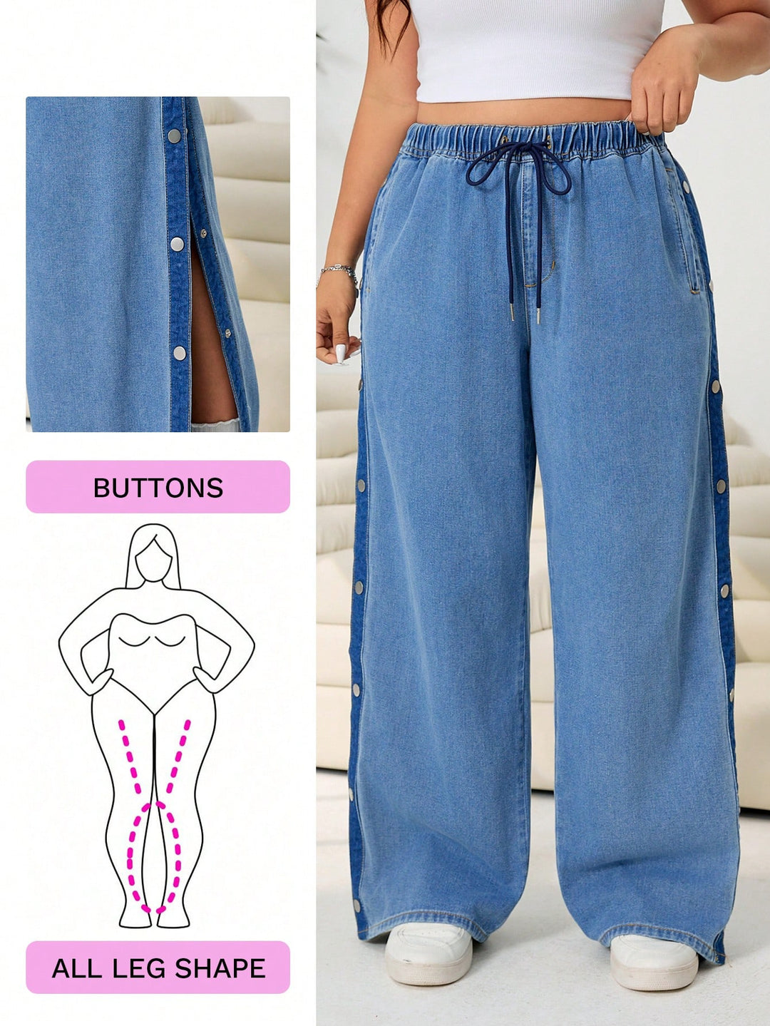 Jeans SHEIN, albastru