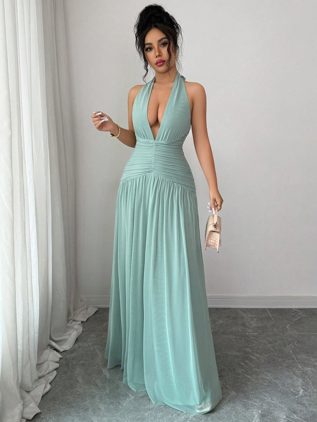 Rochie maxi SHEIN, verde