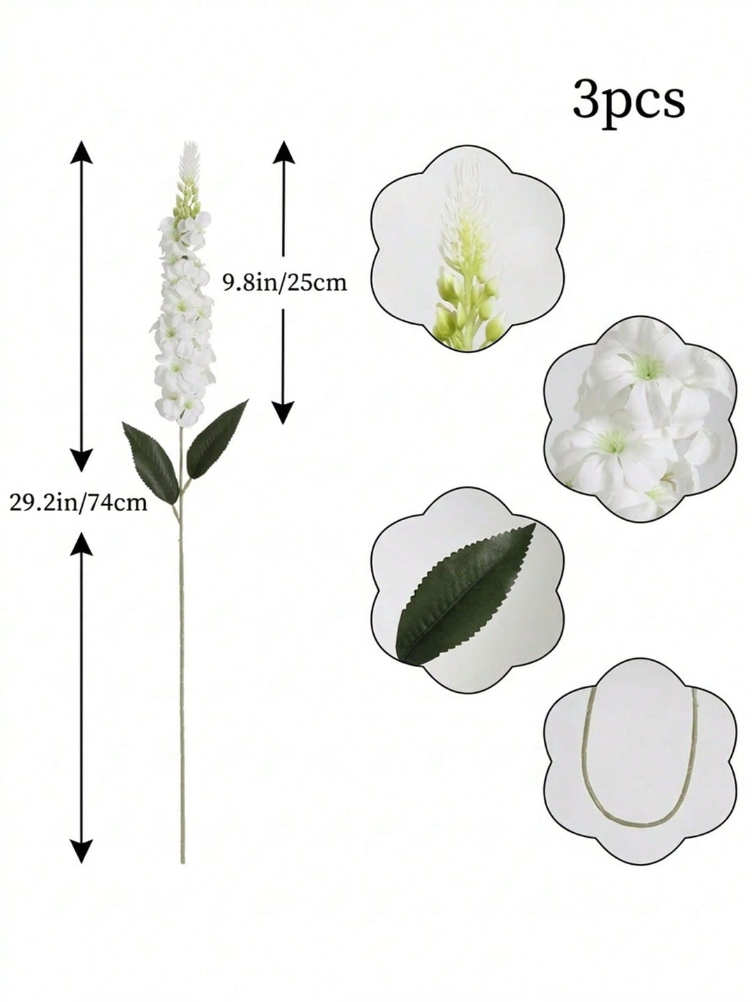 Floari artificiale SHEIN, mix culori