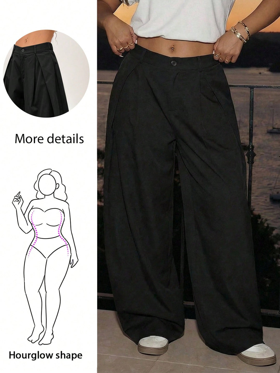 Pantaloni SHEIN, negru
