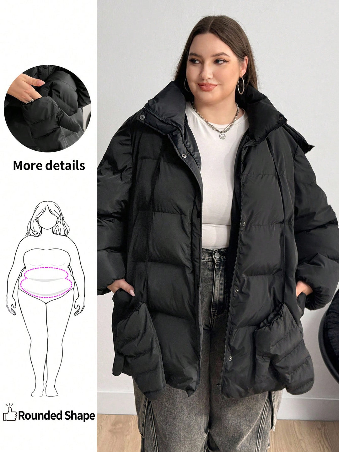 Palton SHEIN, negru