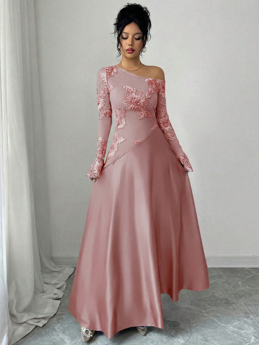 Rochie maxi SHEIN, roz
