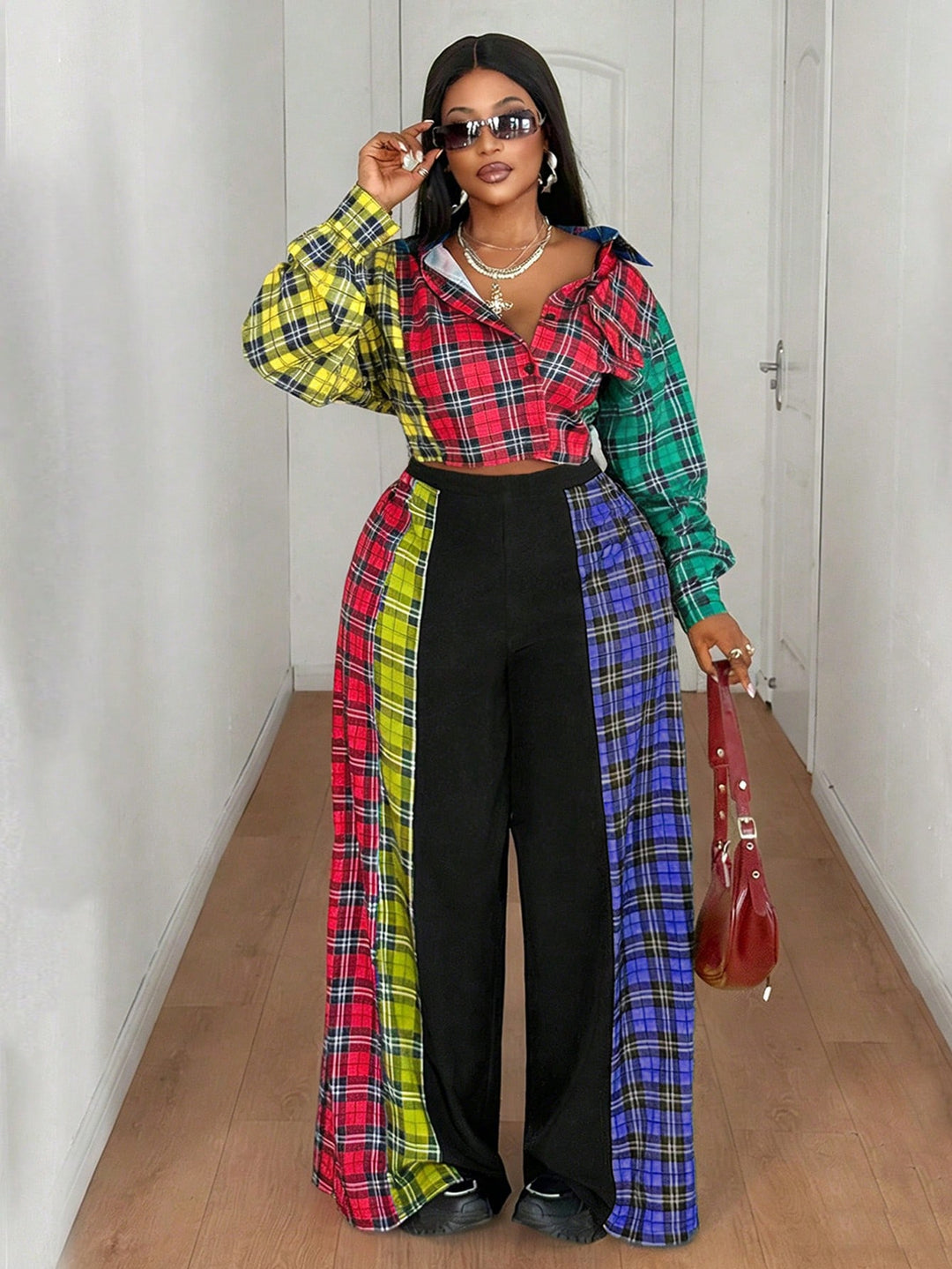 Pantaloni SHEIN, albastru