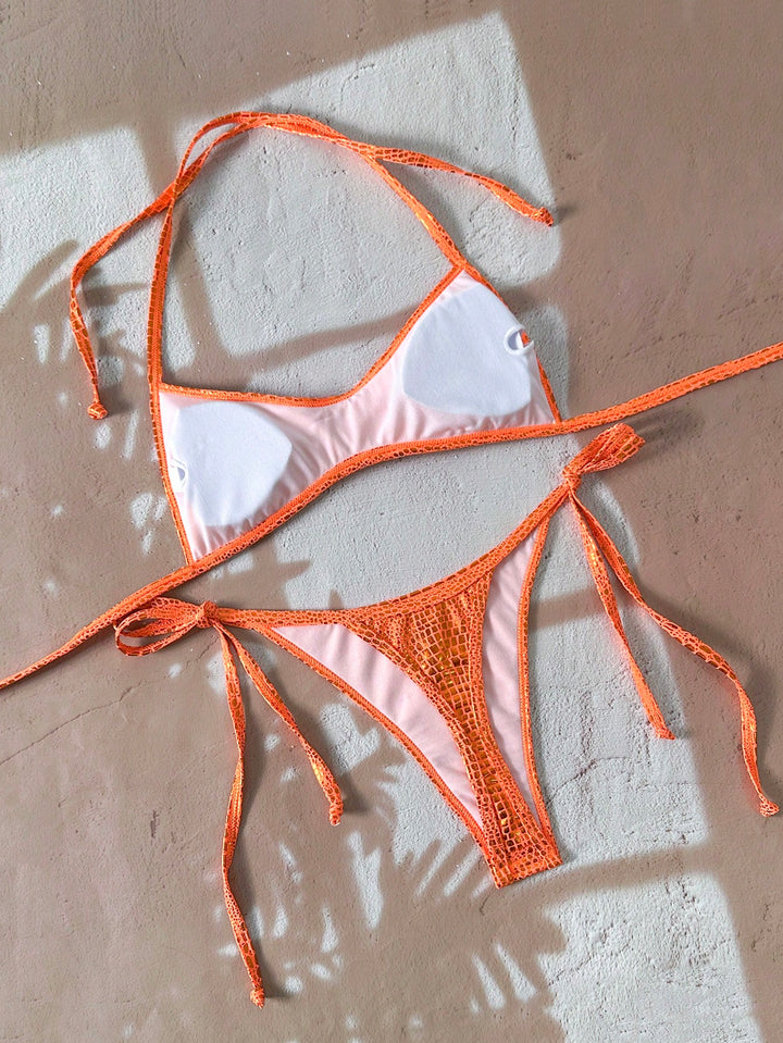 Set bikini SHEIN, portocaliu