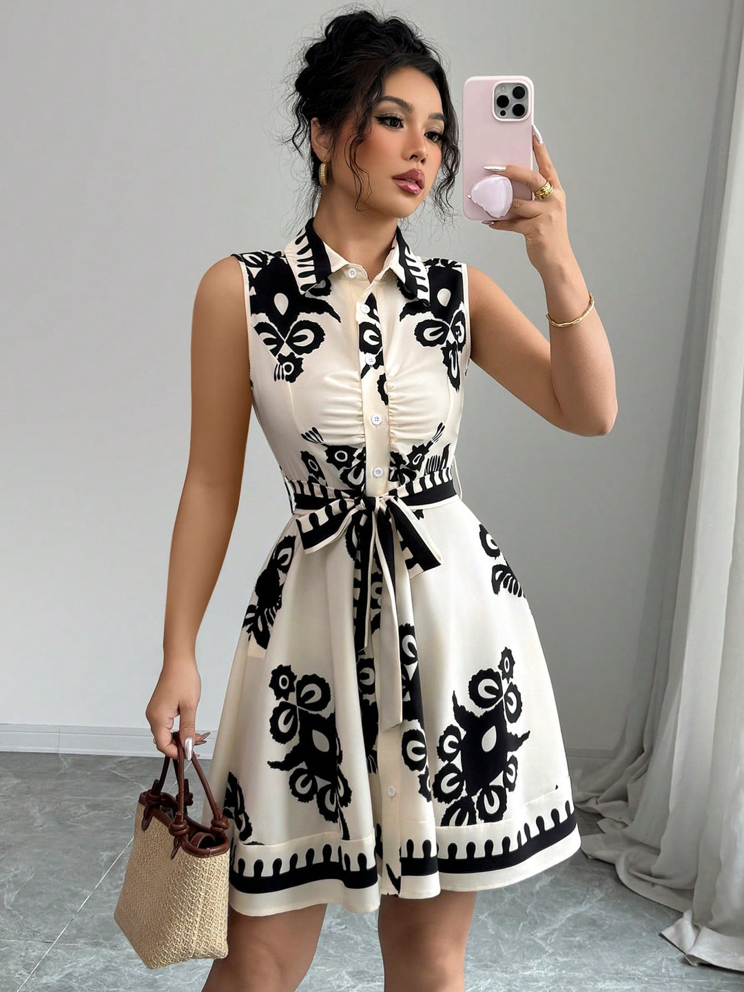 Rochie scurtă SHEIN, bej