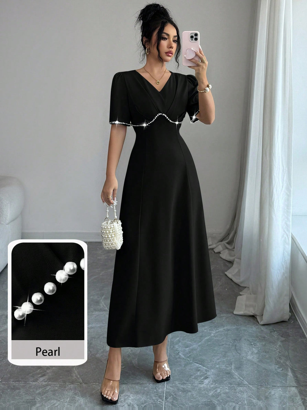 Rochie maxi SHEIN, negru