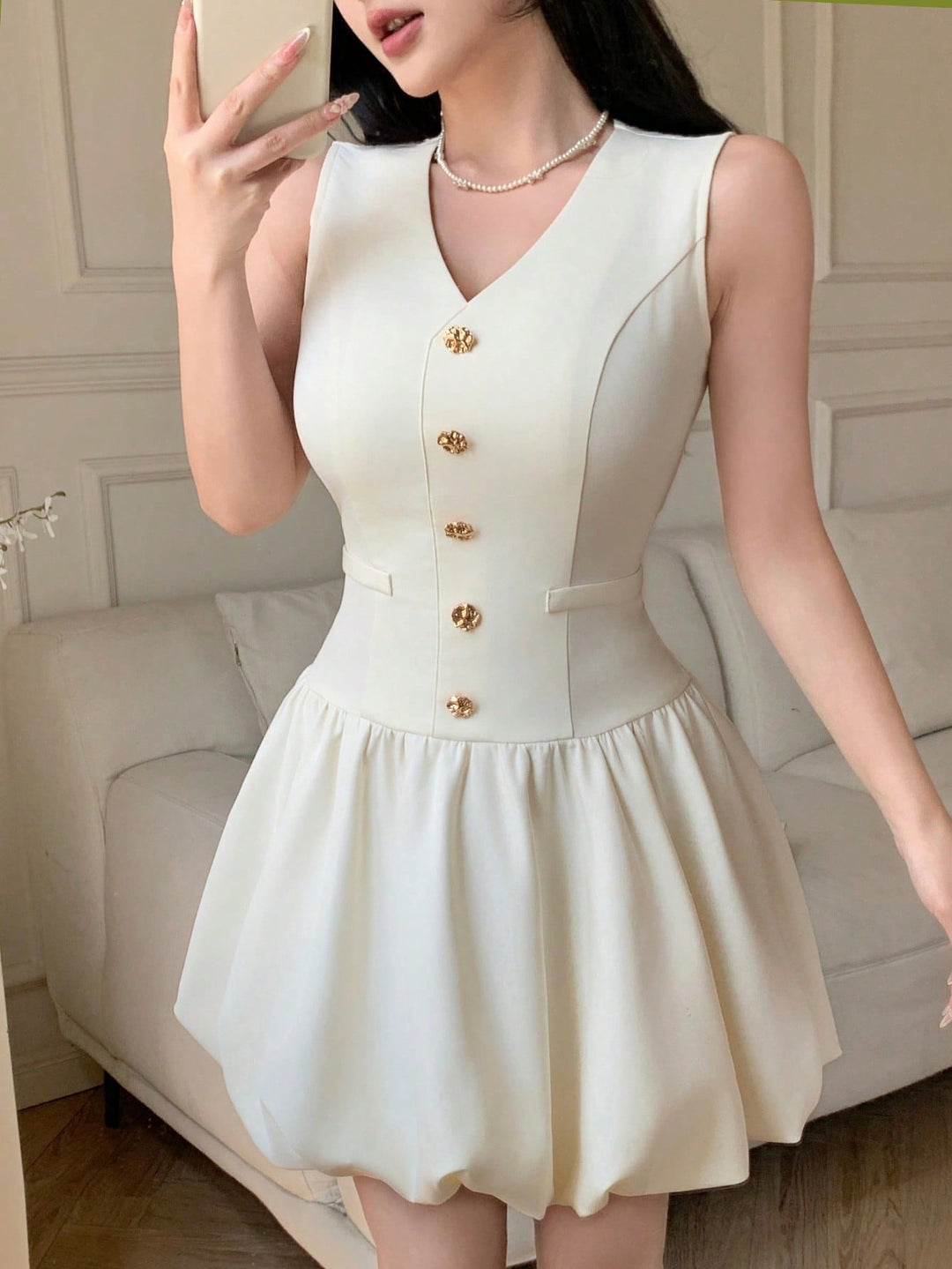 Rochie mini SHEIN, bej