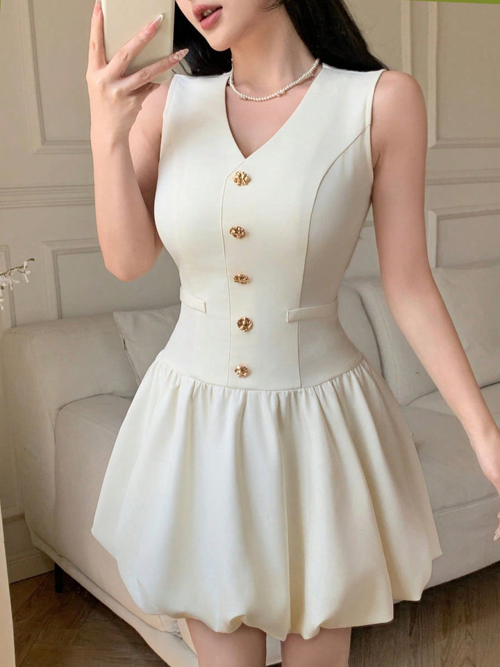 Rochie mini SHEIN, bej