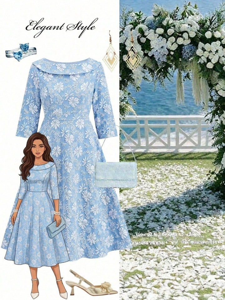 Rochie midi SHEIN, albastru