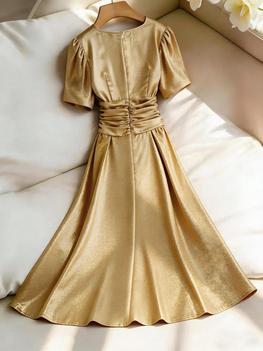 Rochie maxi SHEIN, auriu