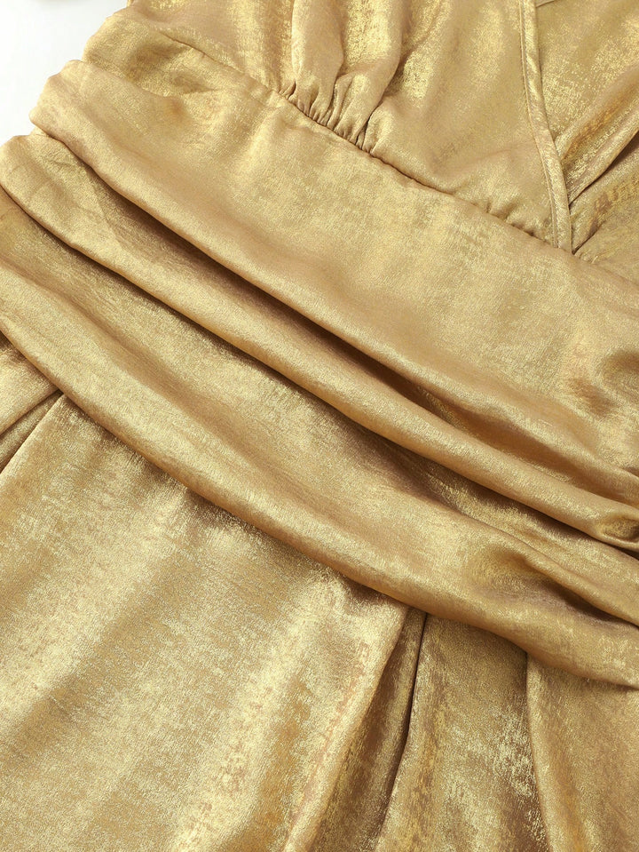 Rochie maxi SHEIN, auriu