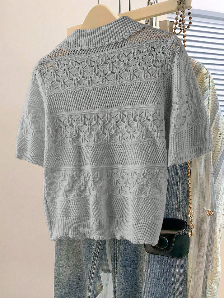 Pulover tricotat SHEIN, gri