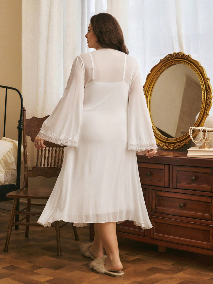 Set pijamale SHEIN, alb