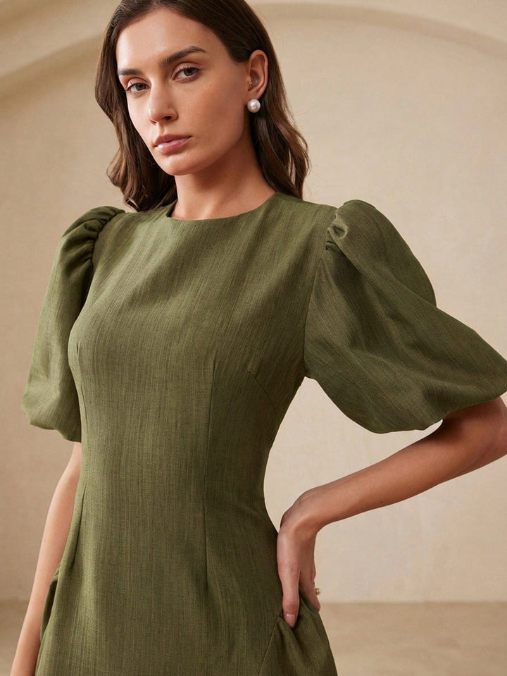 Rochie maxi SHEIN, kaki