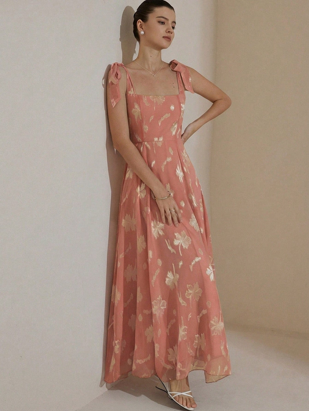 Rochie maxi SHEIN, bej