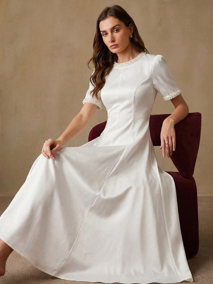 Rochie maxi SHEIN, alb