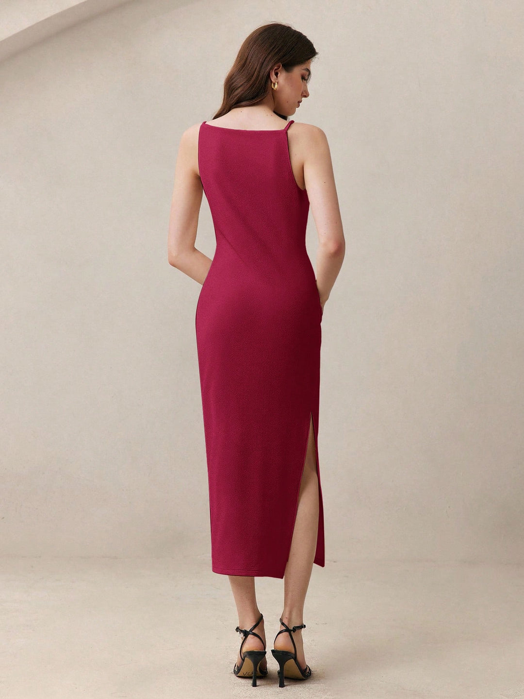 Rochie midi SHEIN, vișiniu