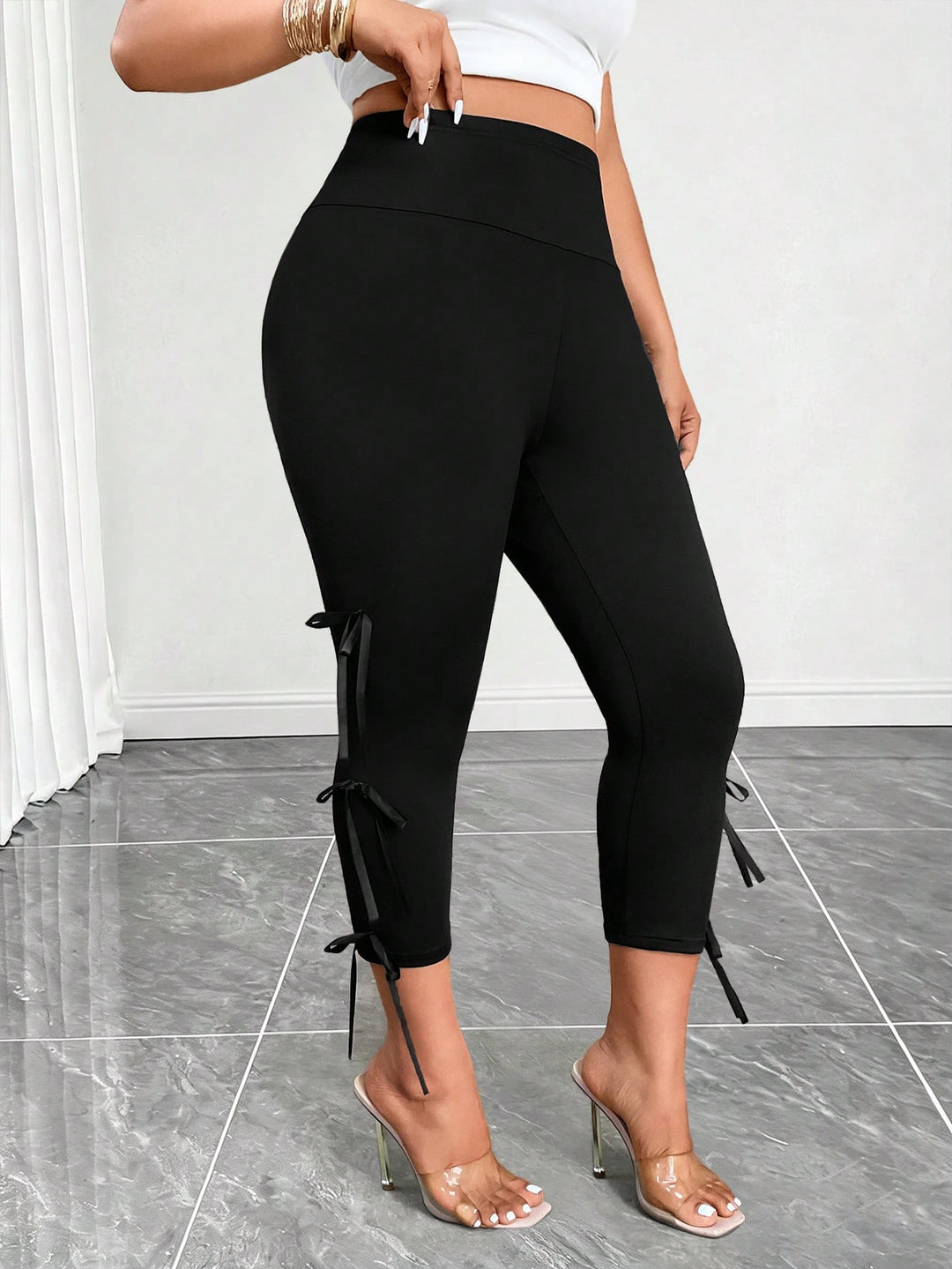 Leggings SHEIN, fekete