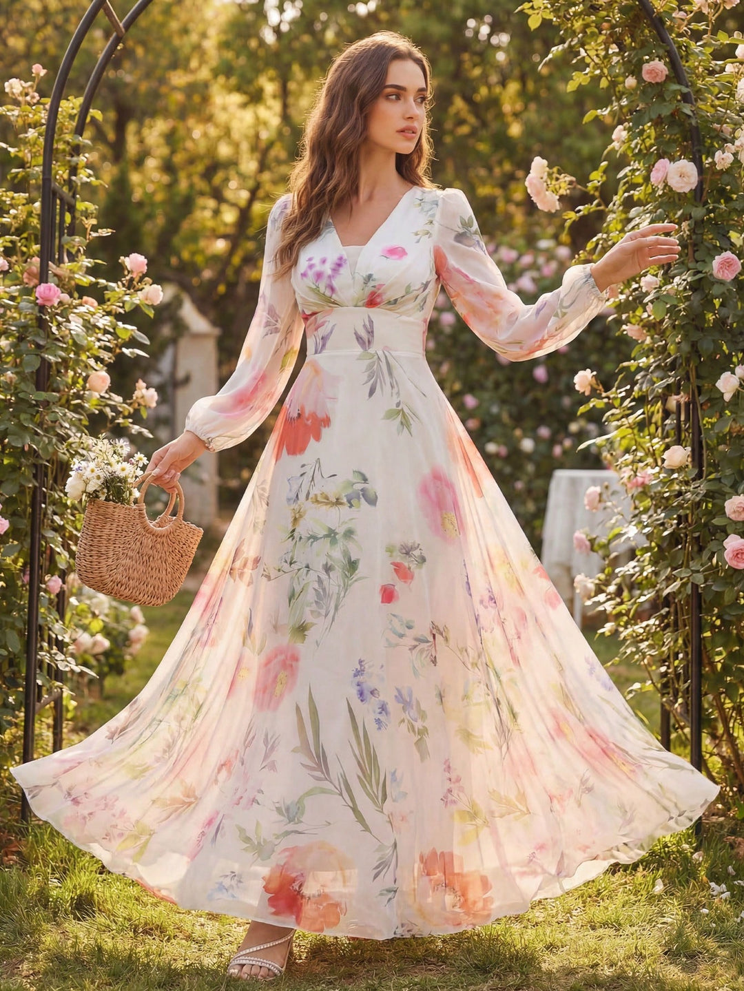 Rochie maxi SHEIN, mix culori