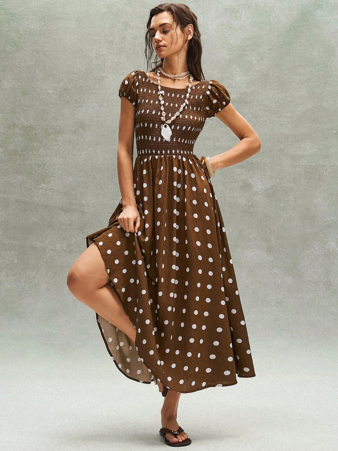 Rochie maxi SHEIN, maro
