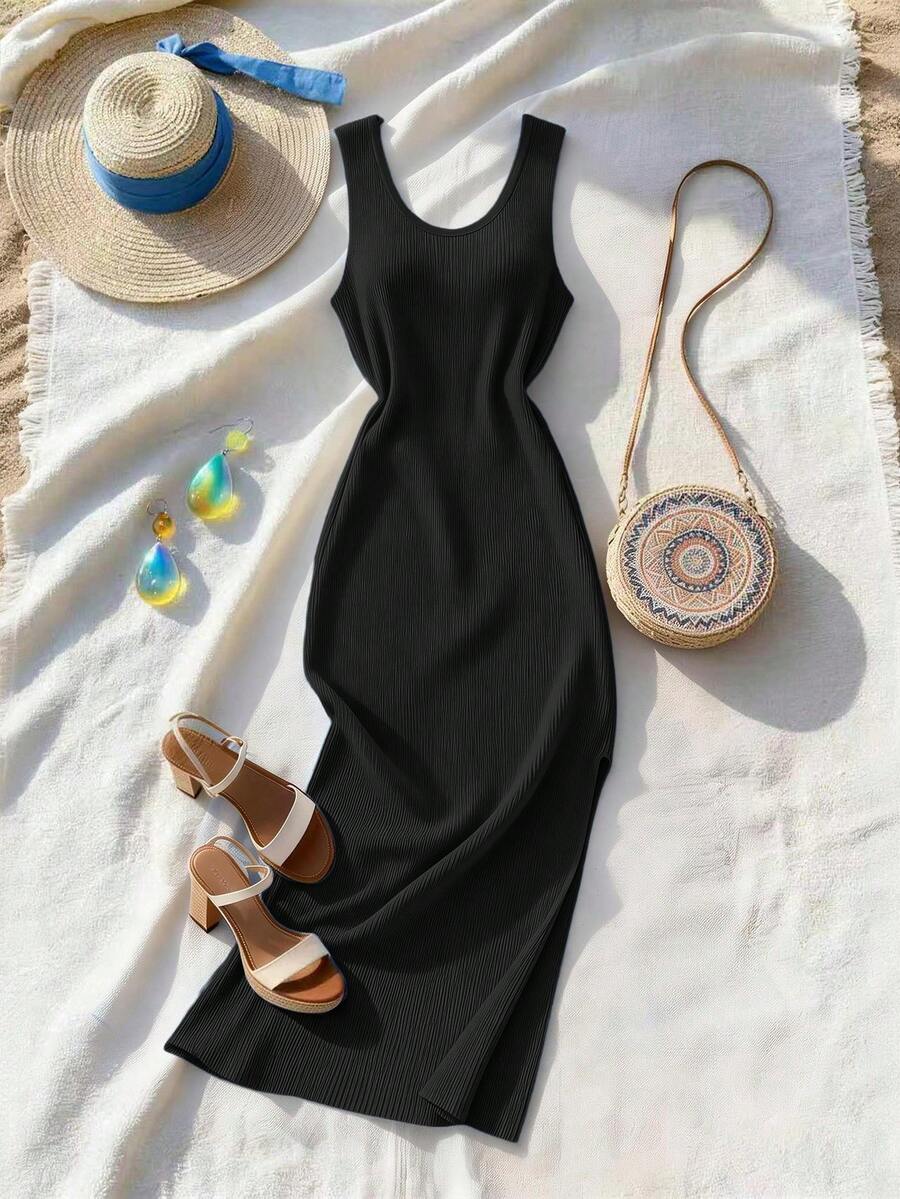 Rochie midi SHEIN, negru