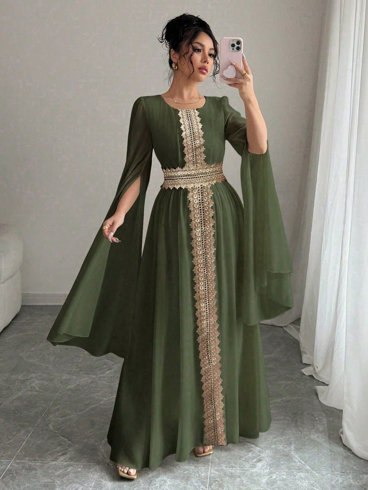 Rochie maxi SHEIN, kaki