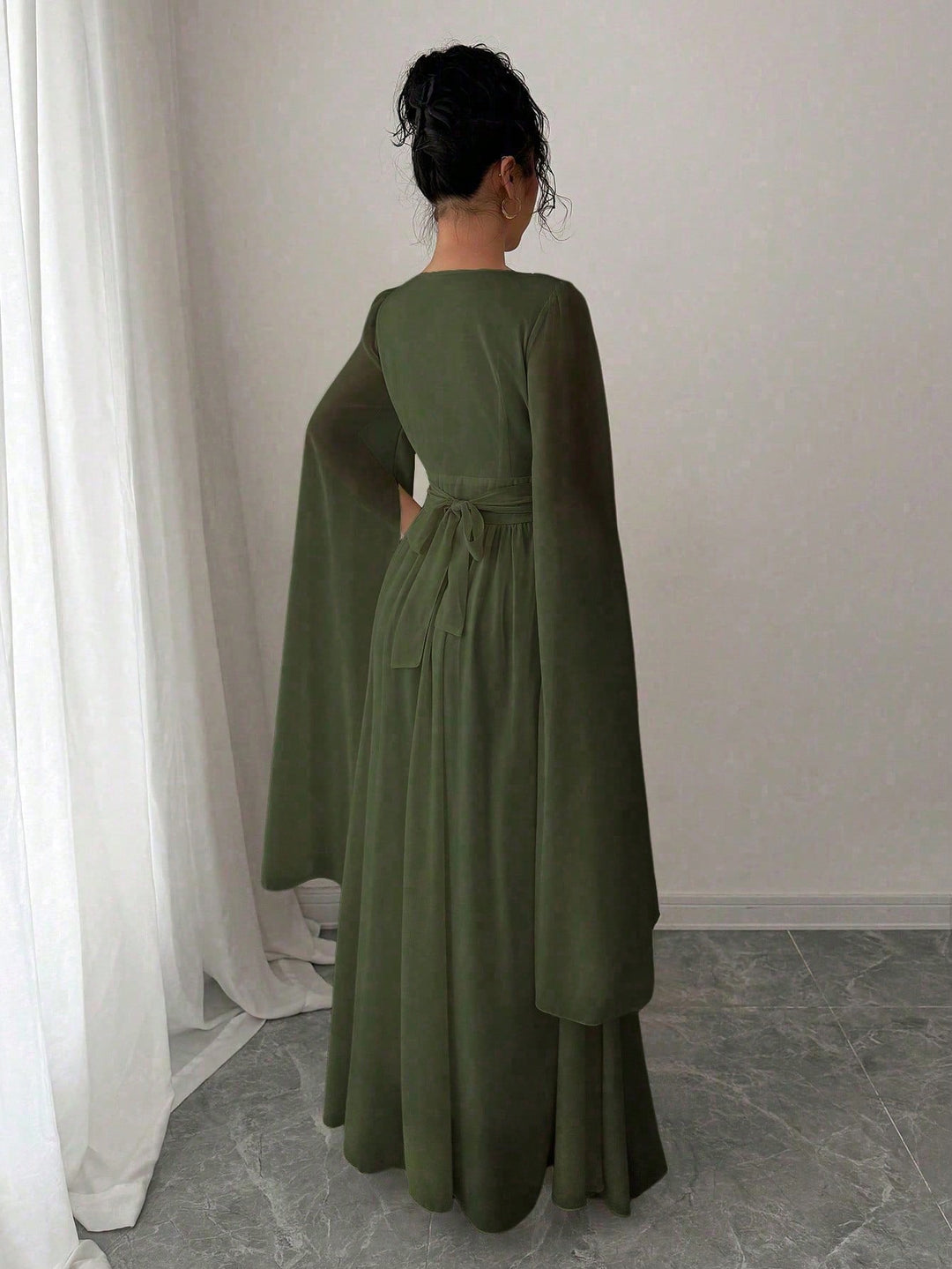 Rochie maxi SHEIN, kaki