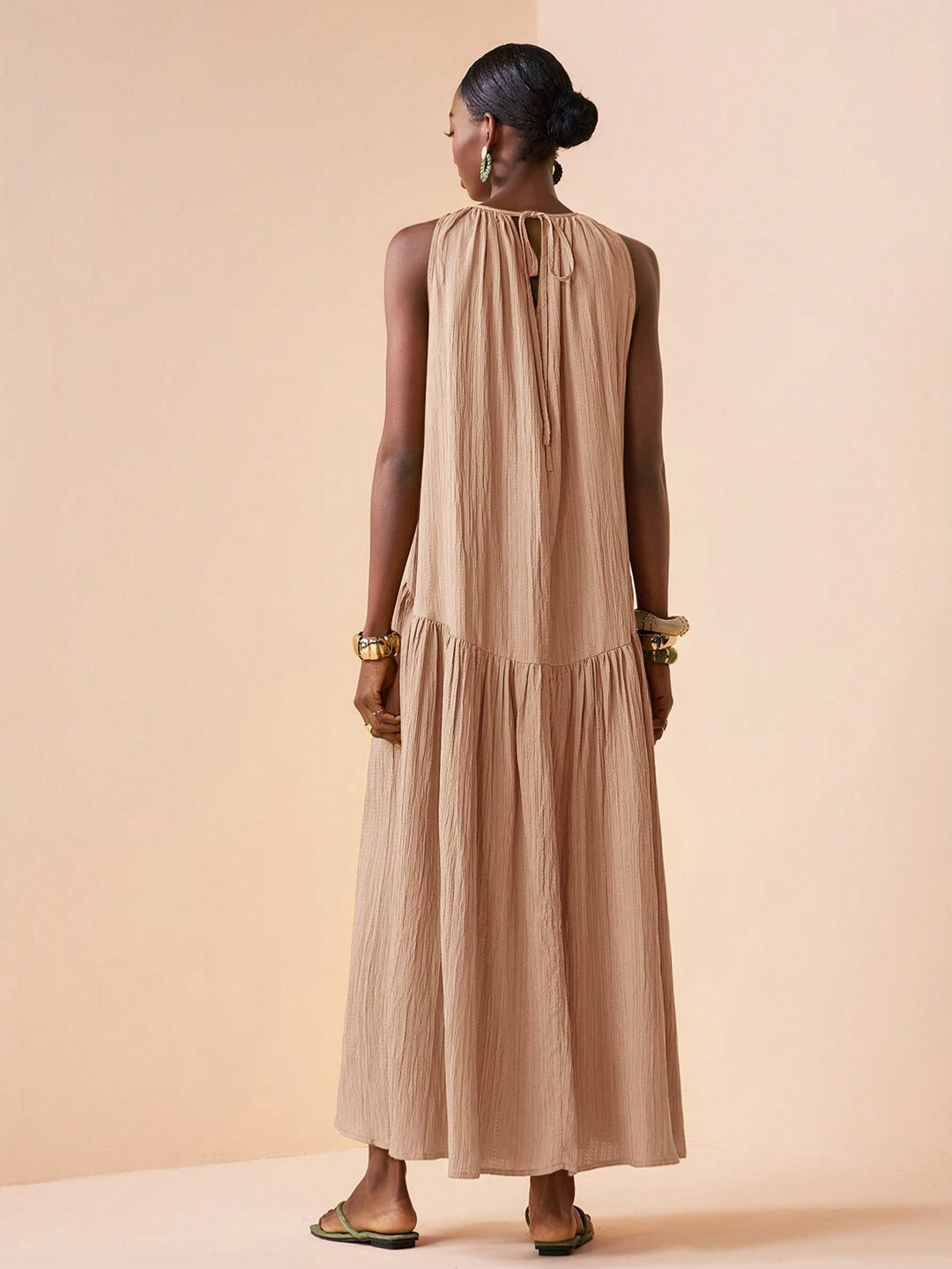 Rochie maxi SHEIN, kaki