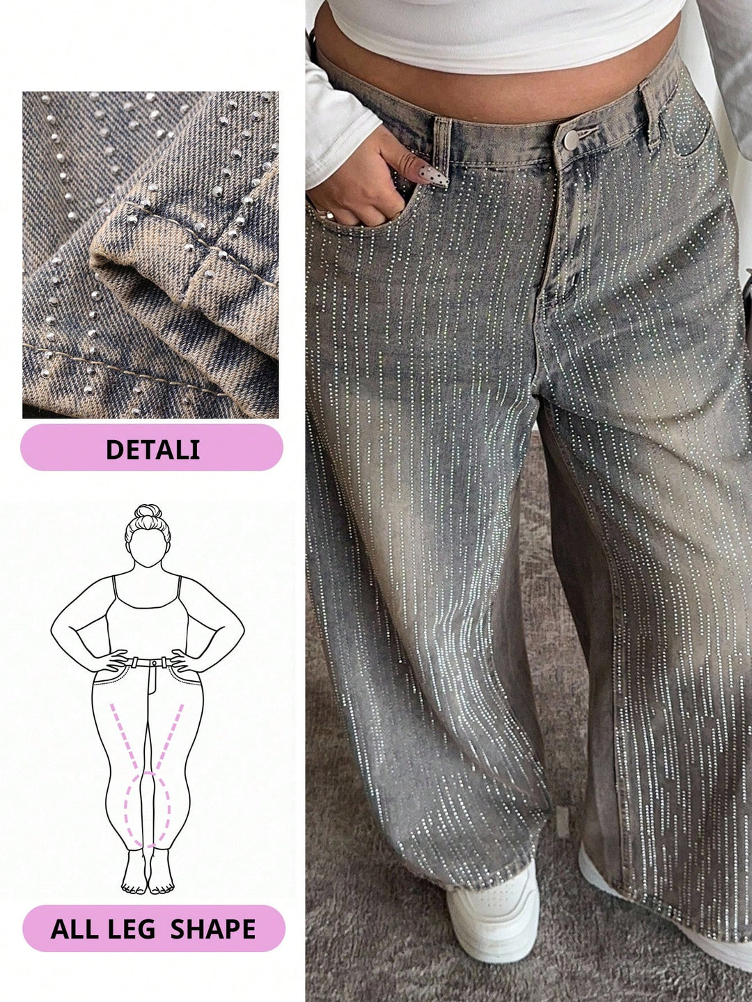 Jeans SHEIN, albastru