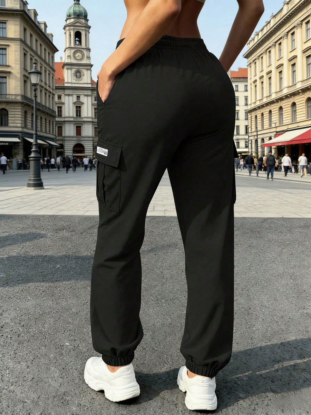 Pantaloni SHEIN, negru