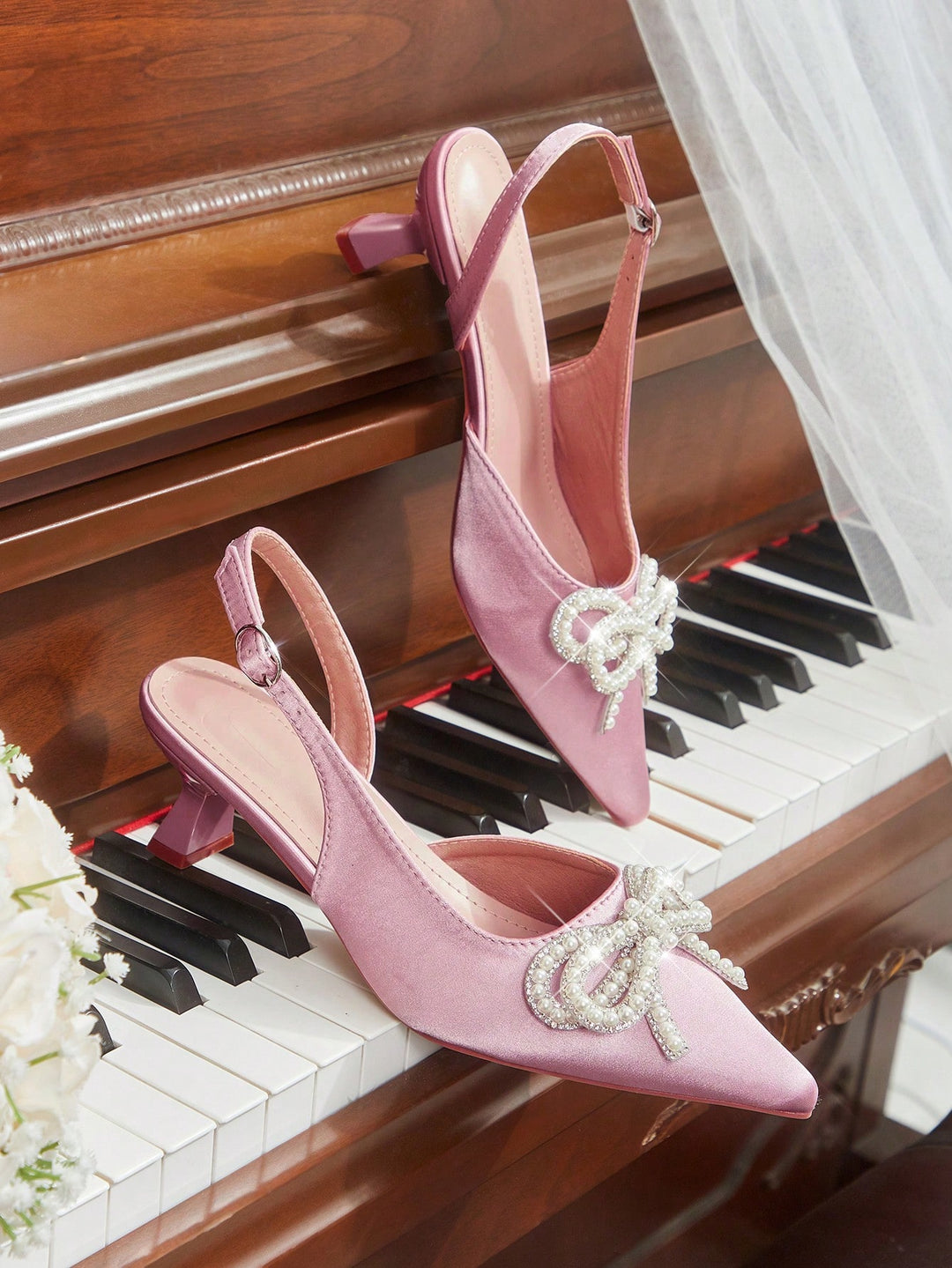 Pantofi cu toc SHEIN, roz
