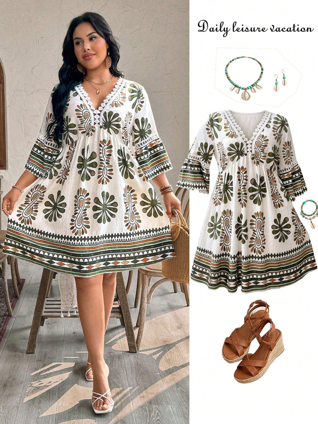 Rochie SHEIN, kaki