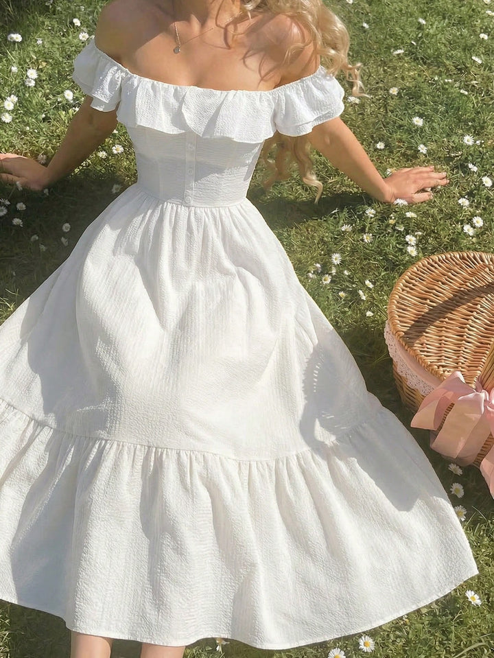 Rochie maxi SHEIN, alb