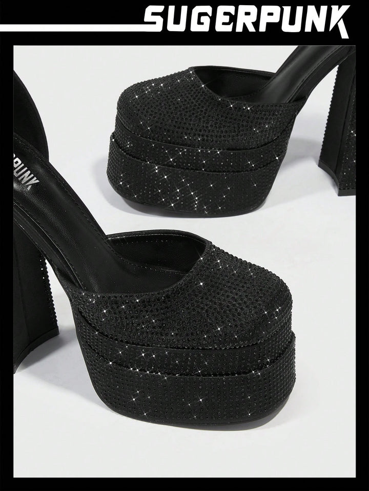Pantofi cu toc SHEIN, negru