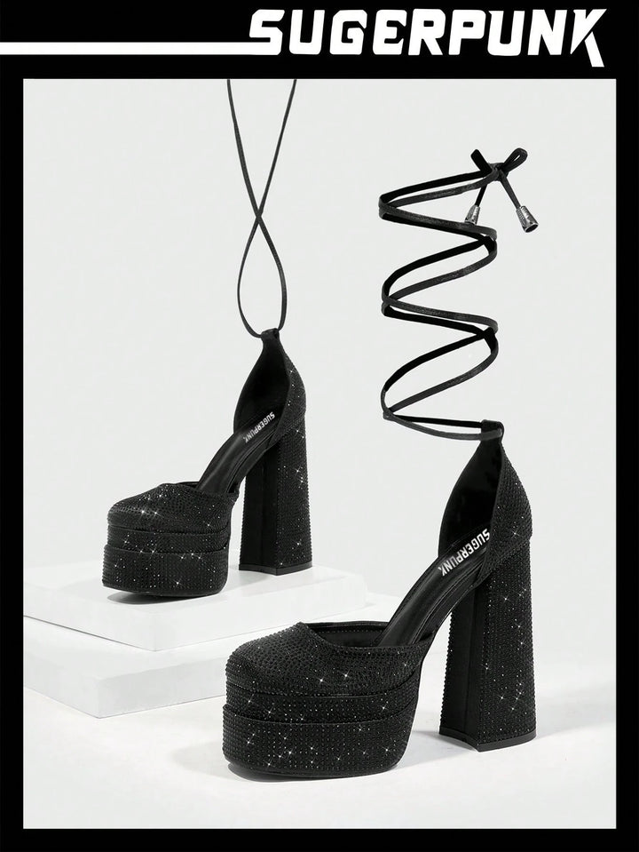 Pantofi cu toc SHEIN, negru