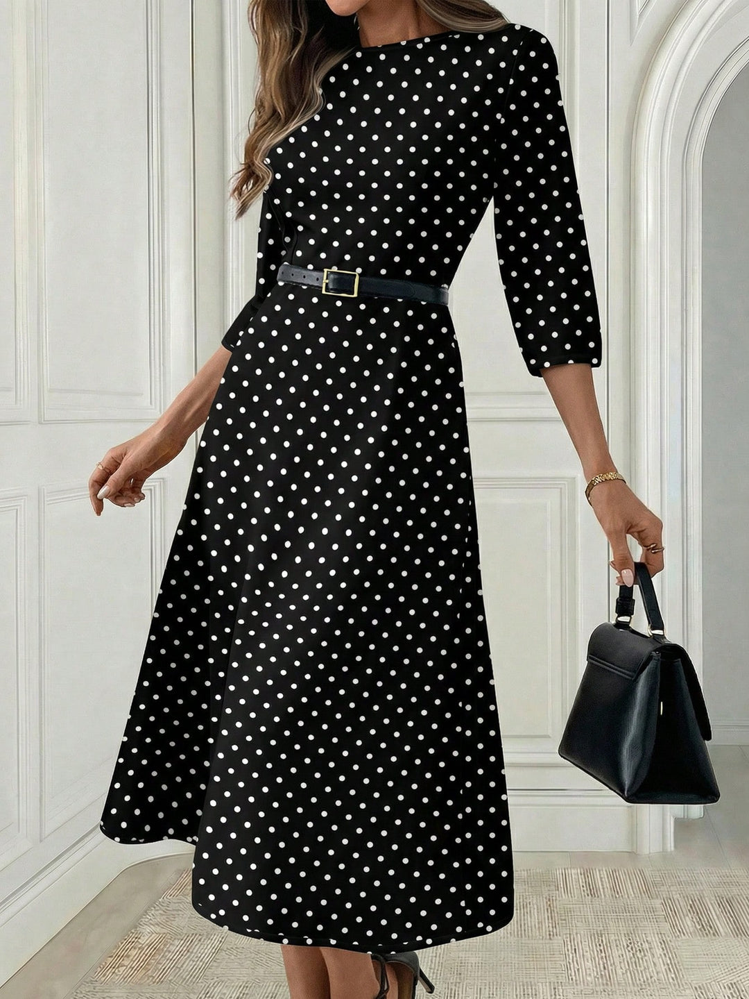 Rochie midi SHEIN, alb