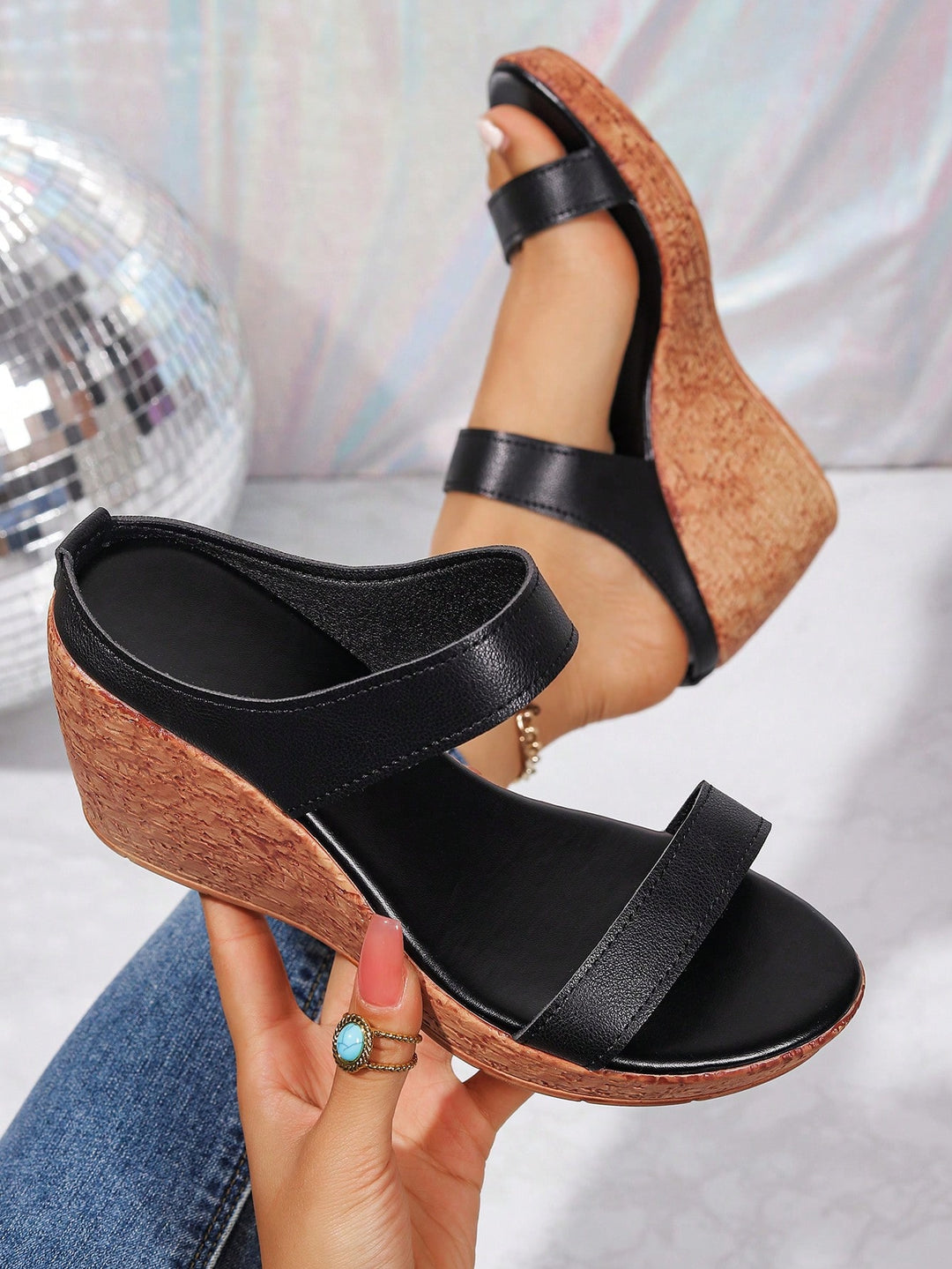 Sandale SHEIN, negru