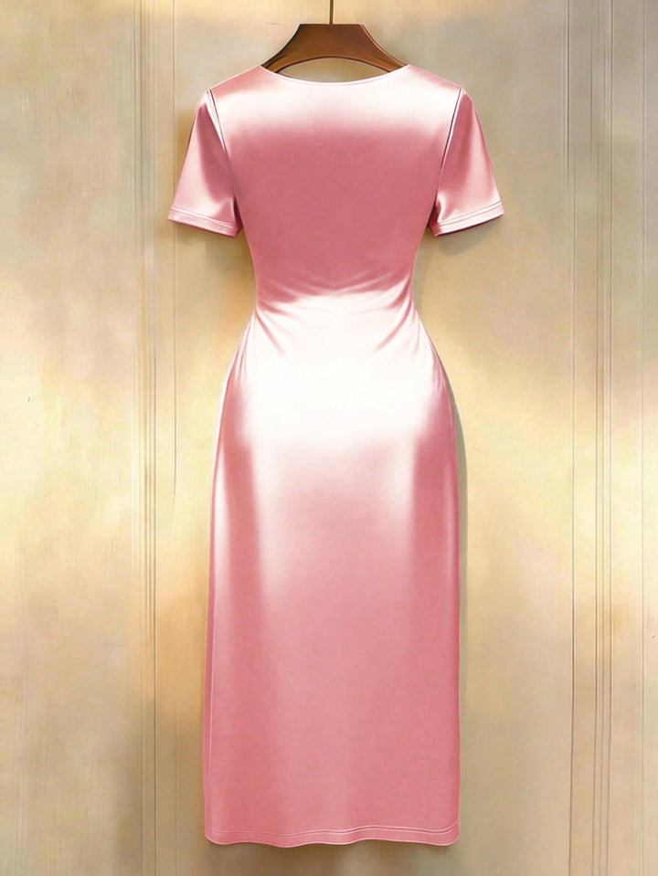 Rochie midi SHEIN, roz